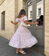 Платье с открытыми плечами летнее IMMA-352A499