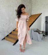 Платье миди с открытыми плечами IMMA-218A570