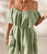 Сукня з воланом на грудях IMMA-350A560 Сукня з воланом на грудях IMMA-350A560