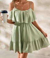 Сукня з воланом на грудях IMMA-350A560 Сукня з воланом на грудях IMMA-350A560