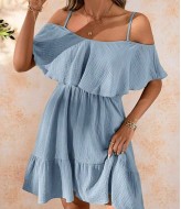 Сукня з воланом на грудях IMMA-350A560 Сукня з воланом на грудях IMMA-350A560