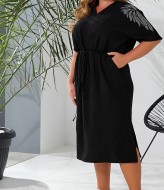 Платье с кулиской на талии MOV-167A480