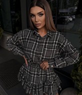 Костюм в клетку женский с юбкой  VM-10519A500