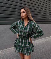 Костюм в клетку женский с юбкой  VM-10519A500