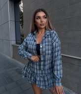 Костюм в клетку женский с юбкой  VM-10519A500