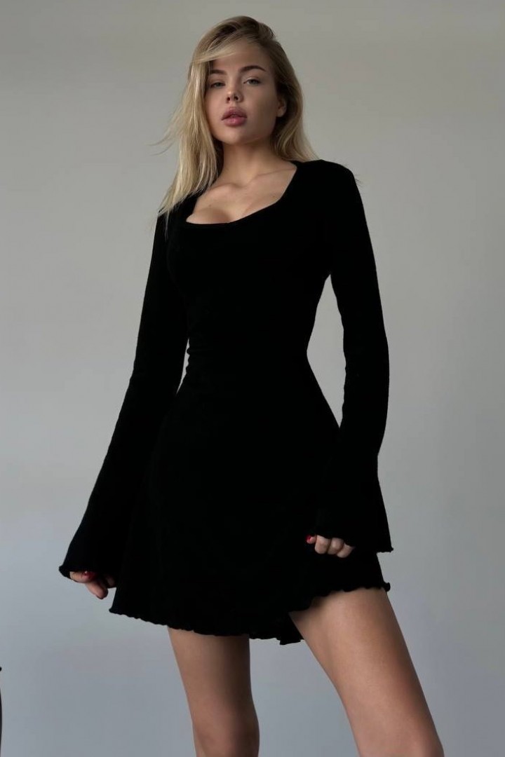 Ангоровое платье с корсетной затяжкой MUS-049A520