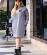 Трикотажное платье свободного кроя SMO-1296A13