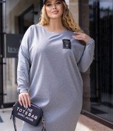 Трикотажное платье свободного кроя SMO-1296A13