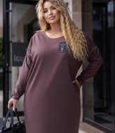 Трикотажное платье свободного кроя SMO-1296A13