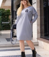 Трикотажное платье свободного кроя SMO-1296A13