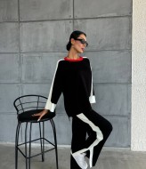 Вязаный брючный костюм AMU-1030A1050 Вязаный брючный костюм AMU-1030A1050