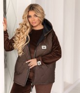 Костюм с жилеткой женский теплый  LZ-M1208A1250