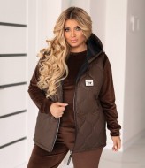 Костюм с жилеткой женский теплый  LZ-M1208A1250