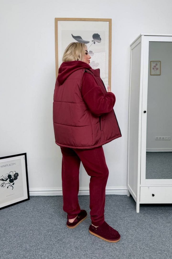 Теплый костюм тройка жилетка, кофта и брюки AD-050.058A1000