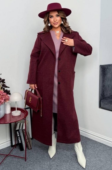Кашемірове пальто з коміром AD-7858.1A550 Кашемірове пальто з коміром AD-7858.1A550