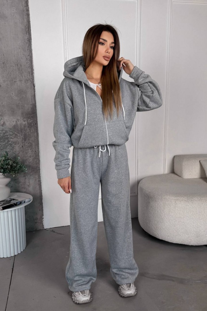 Теплый спортивный костюм женский на флисе VM-10523A550