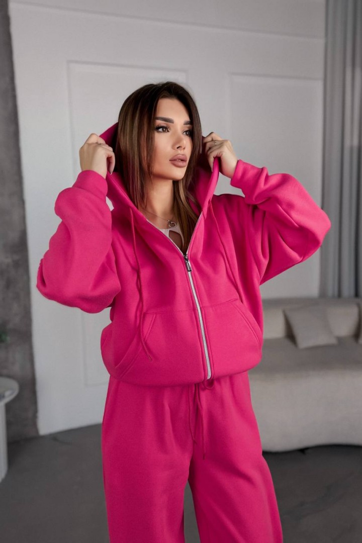 Теплый спортивный костюм женский на флисе VM-10523A550