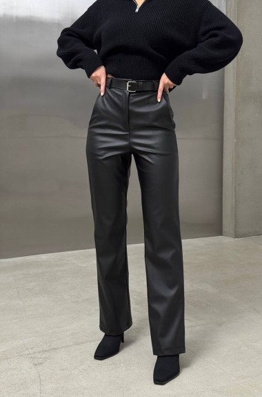 Кожаные брюки на флисе DMP-R667A340