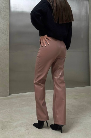 Кожаные брюки на флисе DMP-R667A340