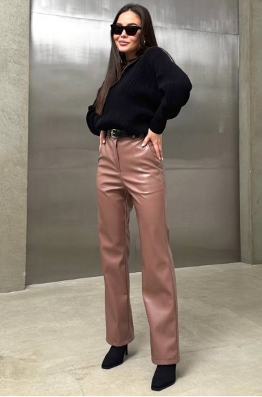 Шкіряні штани на флісі DMP-R667A280B320