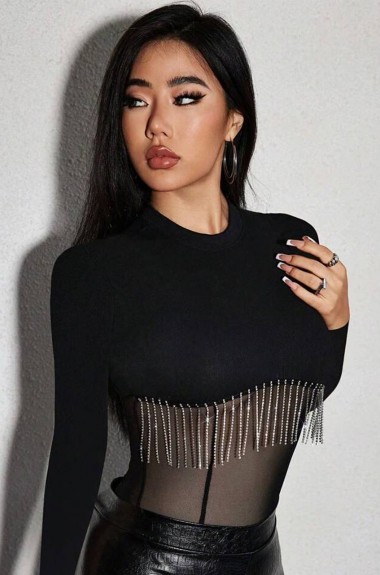 Элегантное боди с длинным рукавом LSA-760A350 Элегантное боди с длинным рукавом LSA-760A350