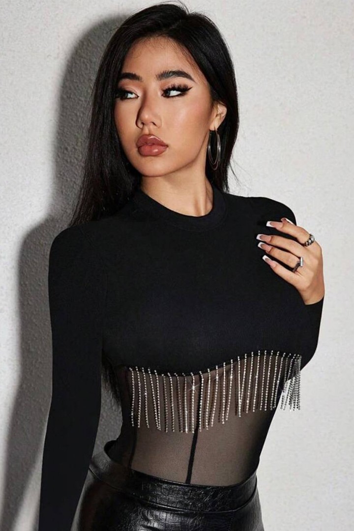 Елегантне боді з довгим рукавом LSA-760A350