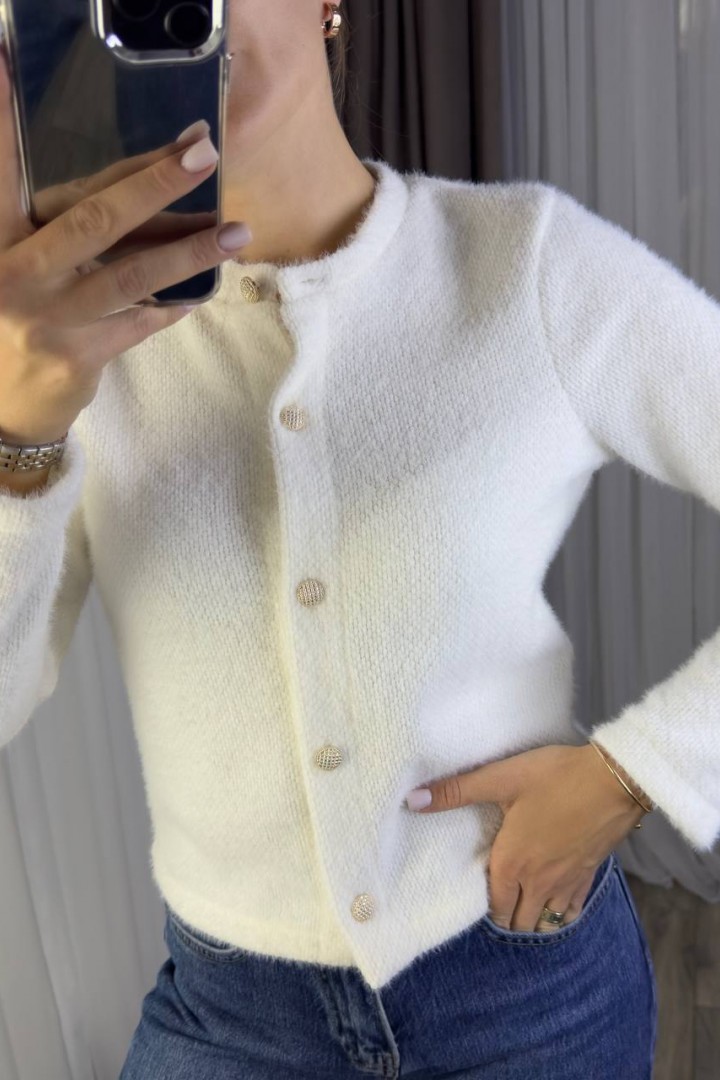 Ангоровая короткая кофта KG-182A420