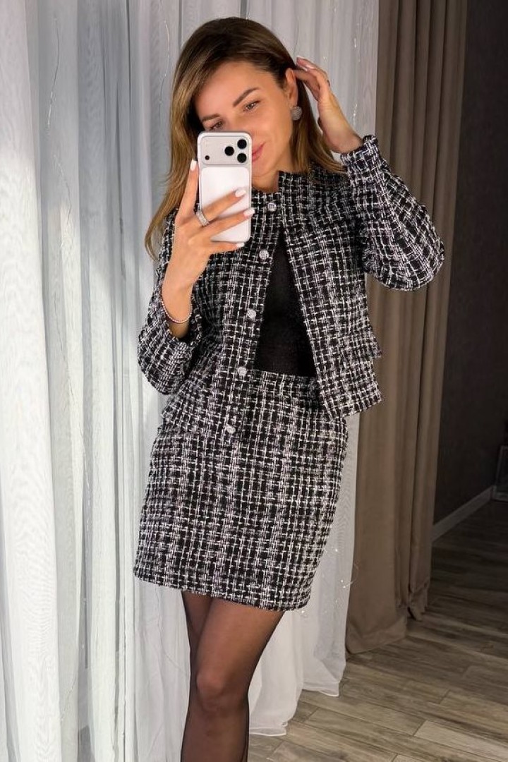 Костюм жакет прямого кроя и юбка KG-385A750