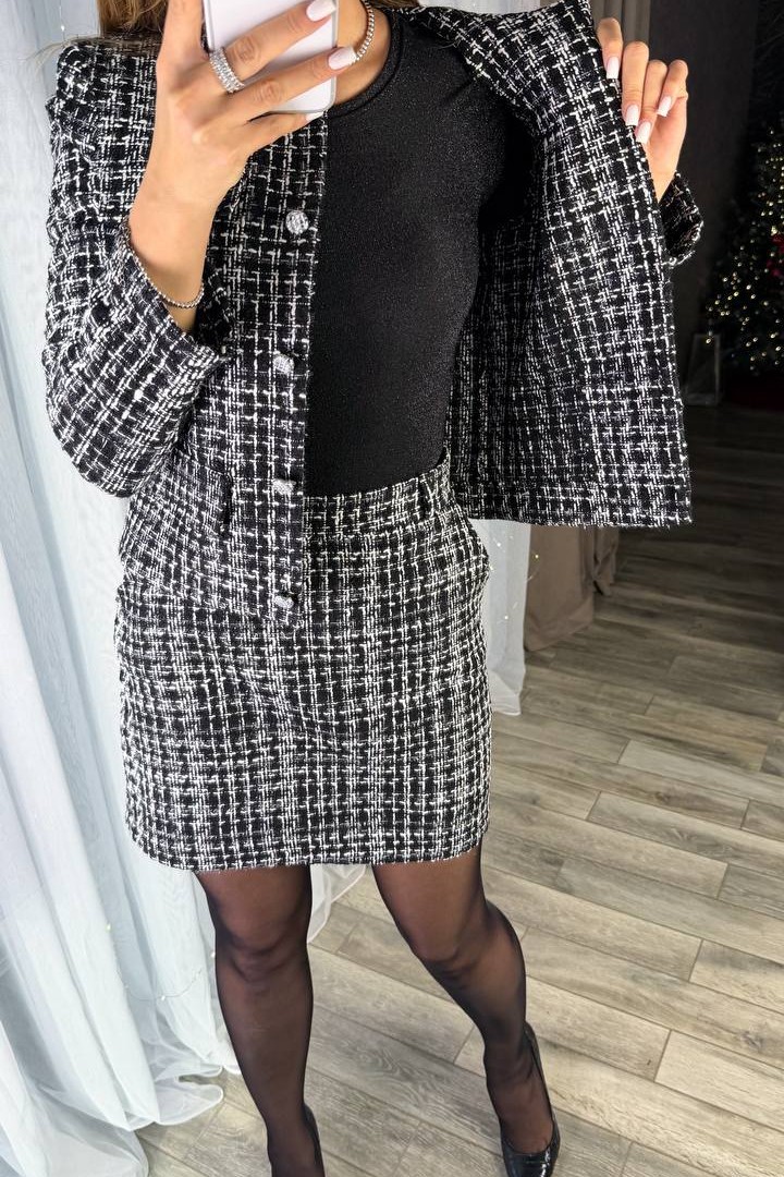 Костюм жакет прямого кроя и юбка KG-385A750