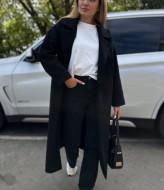 Пальто прямого кроя с поясом KG-818A1250