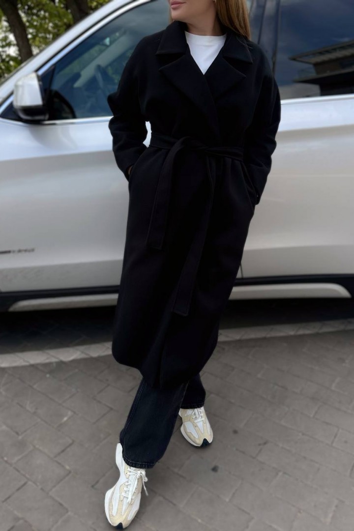 Пальто прямого кроя с поясом KG-818A1250