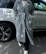 Пальто прямого кроя с поясом KG-818A1250