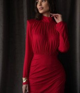 Женское платье с имитацией запаха JOM-8012A520