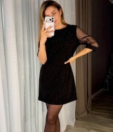 Платье с фатиновыми рукавами KG-491A420