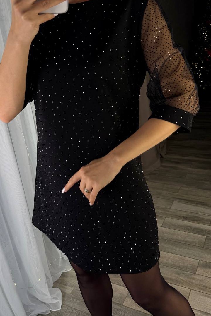 Платье с фатиновыми рукавами KG-491A420