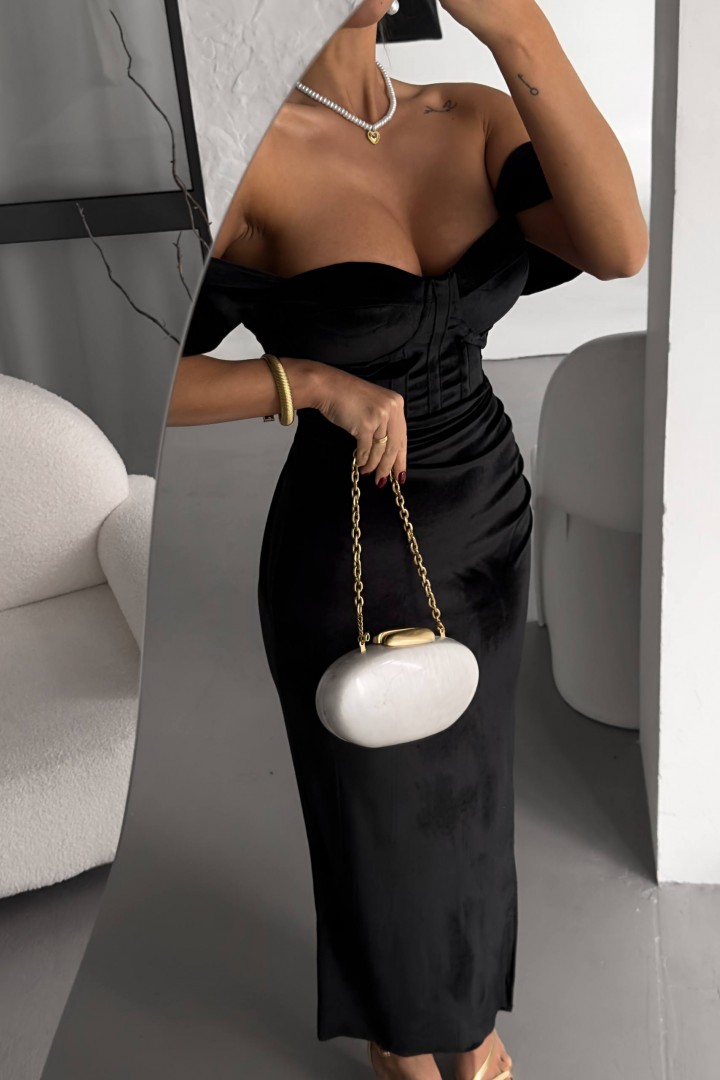 Великолепное бархатное платье MOK-9200A600