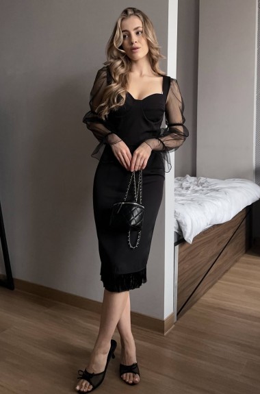 Платье по фигуре с декольте NK-9077A550 Платье по фигуре с декольте NK-9077A550