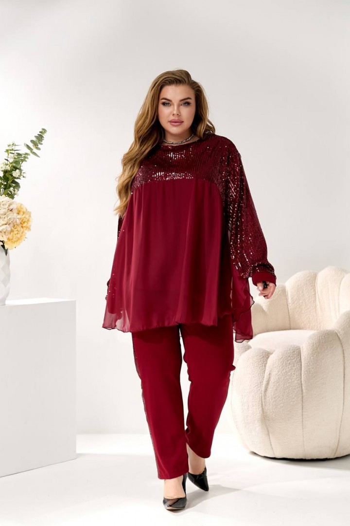 Элегантный костюм-тройка с блеском MOV-273A880