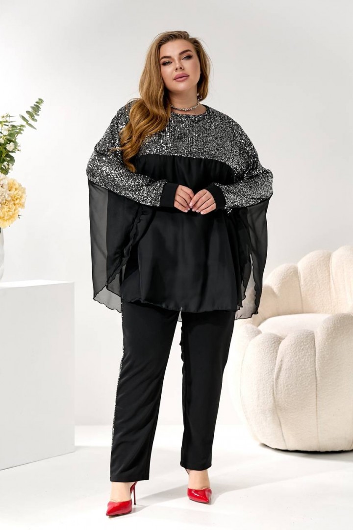 Элегантный костюм-тройка с блеском MOV-273A880