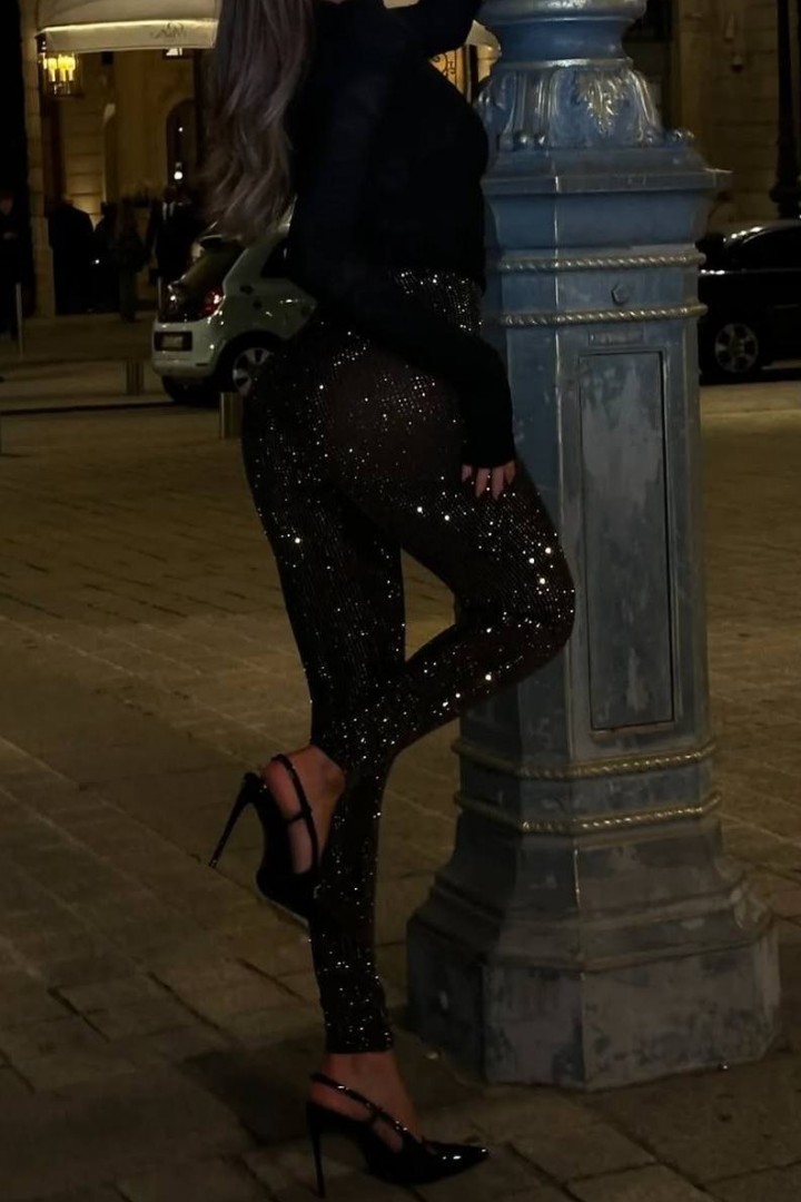 Нарядные лосины с пайетками LK-366A550