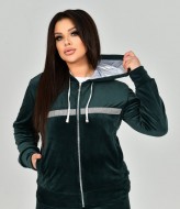 Велюровый спортивный костюм со стразами NJ-OYO-1041.543A1650