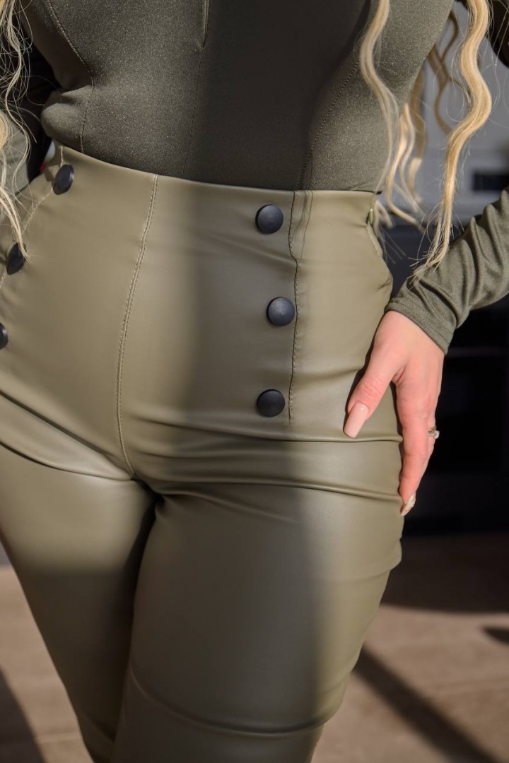 Кожаные женские брюки ODF-955A420