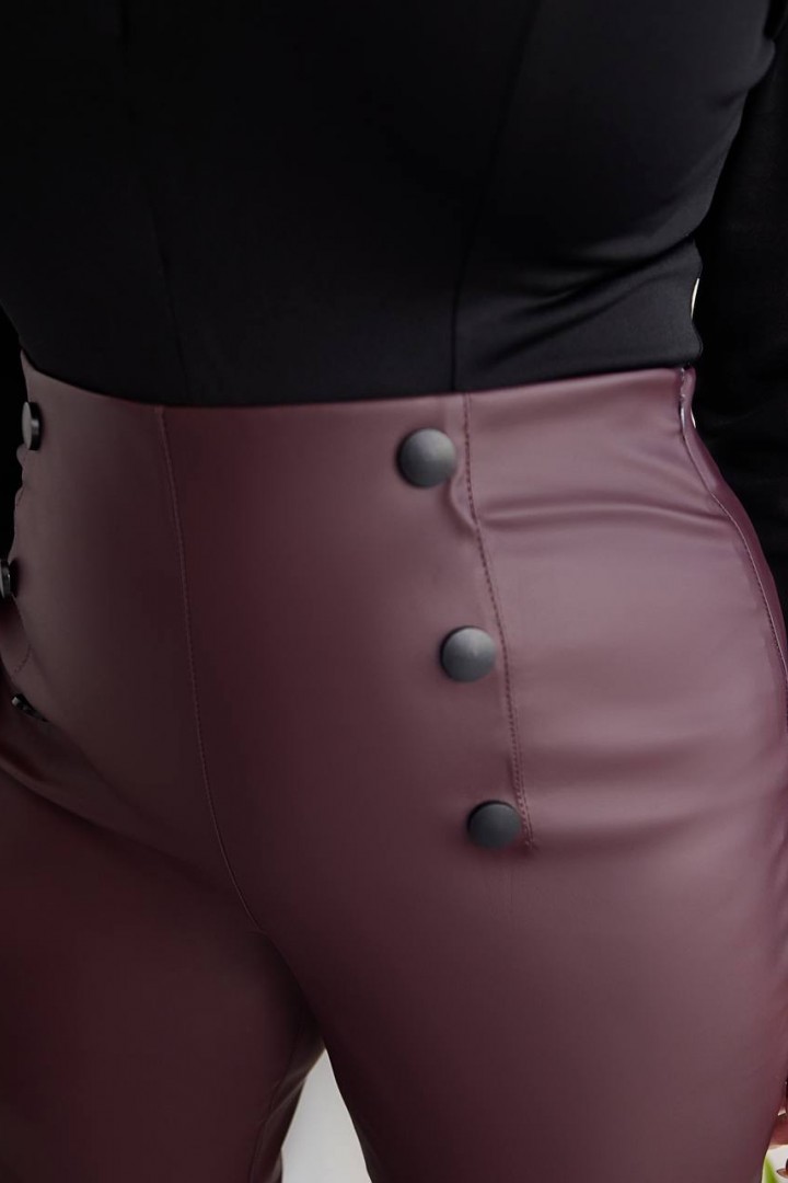 Кожаные женские брюки ODF-955A420