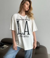 Футболка женская оверсайз с принтом  JAV-704A300