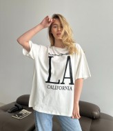Футболка женская оверсайз с принтом  JAV-704A300