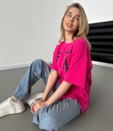 Футболка женская оверсайз с принтом  JAV-704A300