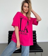 Футболка женская оверсайз с принтом  JAV-704A300