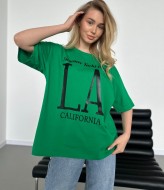 Футболка женская оверсайз с принтом  JAV-704A300