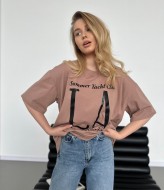 Футболка женская оверсайз с принтом  JAV-704A300