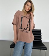 Футболка женская оверсайз с принтом  JAV-704A300